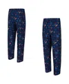 Concepts Sport Men's Navy Houston Texans Mosaic All Over Print Pants In Blue