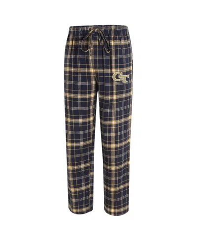 Concepts Sport Men's Navy/gold Ga Tech Yellow Jackets Ultimate Flannel Pants In Blue