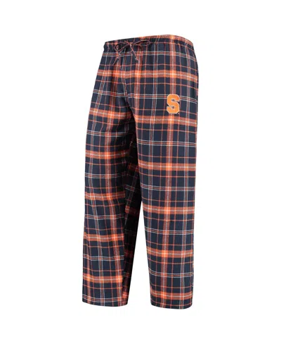 Concepts Sport Men's Navy/orange Syracuse Orange Ultimate Flannel Pants In Blue