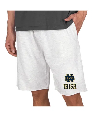 Concepts Sport Men's Oatmeal Notre Dame Fighting Irish Mainstream Tri-blend Shorts In Animal Print