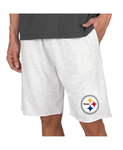 Concepts Sport Men's Oatmeal Pittsburgh Steelers Mainstream Terry Shorts In Multi