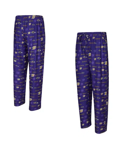 Concepts Sport Men's Purple Baltimore Ravens Mosaic All Over Print Pants