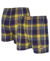 Concepts Sport Purple Los Angeles Lakers Region Flannel Boxer Short In Multi
