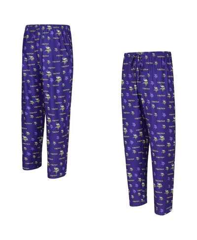 Concepts Sport Men's Purple Minnesota Vikings Mosaic All Over Print Pants In Blue