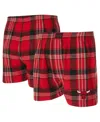 Concepts Sport Men's Red Chicago Bulls Region Flannel Boxer Shorts In Red