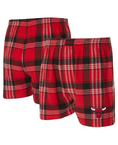 Concepts Sport Men's Red Chicago Bulls Region Flannel Boxer Shorts