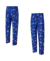 Concepts Sport Men's Royal New England Patriots Retro Mosaic Allover Print Knit Pants In Blue