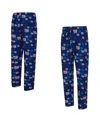 Concepts Sport Men's Royal New York Giants Mosaic All Over Print Pants In Blue