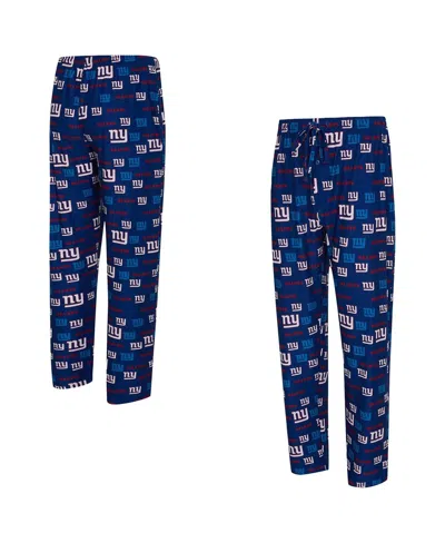 Concepts Sport Men's Royal New York Giants Mosaic All Over Print Pants In Blue