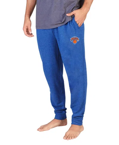 Concepts Sport Men's Royal New York Knicks Mainstream Cuffed Terry Pants In Blue