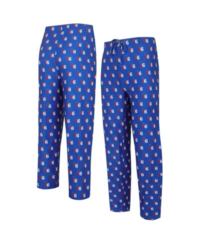 Concepts Sport Men's Royal Philadelphia 76ers Gauge Allover Print Pants In Blue