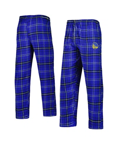 Concepts Sport Men's Royal/black Golden State Warriors Ultimate Plaid Flannel Pants In Blue