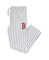 Concepts Sport Men's White, Navy Boston Red Sox Big And Tall Pinstripe Sleep Pants In White,navy