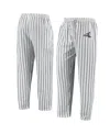 Concepts Sport Men's White, Navy Chicago White Sox Logo Vigor Pinstripe Pants In White,navy