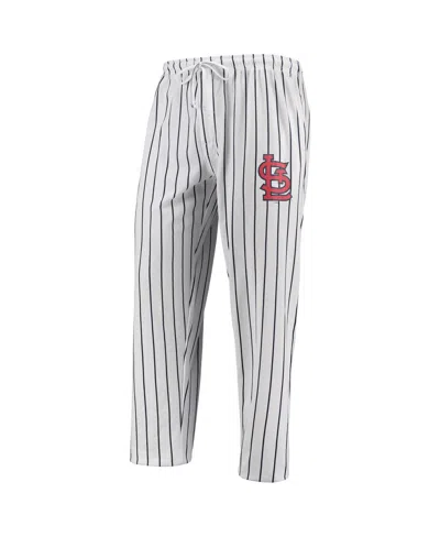 Concepts Sport Men's White, Navy St. Louis Cardinals Vigor Lounge Pant In White,navy