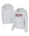 Concepts Sport Men's White/gray Florida State Seminoles French Terry Striped V-neck Pullover Hoodie In Black