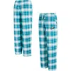 Concepts Sport Midnight Green Philadelphia Eagles Ashford Plaid Knit Pants In Green