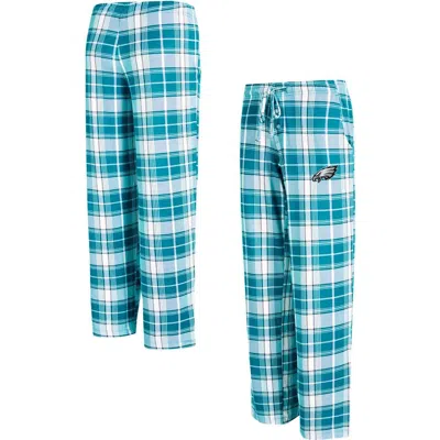 Concepts Sport Midnight Green Philadelphia Eagles Ashford Plaid Knit Pants In Green,white