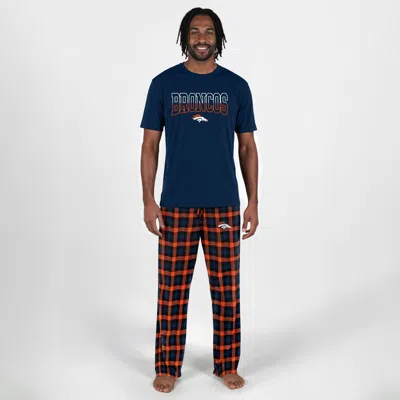 Concepts Sport Navy Denver Broncos Highland Sleep Set In Multi