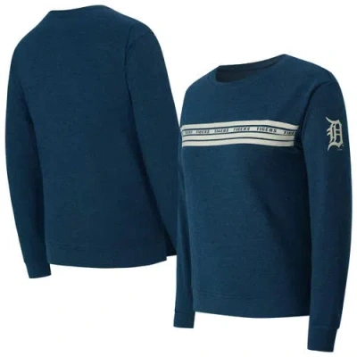 Concepts Sport Navy Detroit Tigers Birch French Terry Long Sleeve T-shirt In Blue