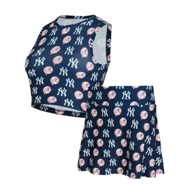 Concepts Sport Navy New York Yankees Knit Tank Top & Skort Set