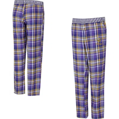 Concepts Sport Purple Minnesota Vikings Laney Plaid Tri-blend Pants In Blue