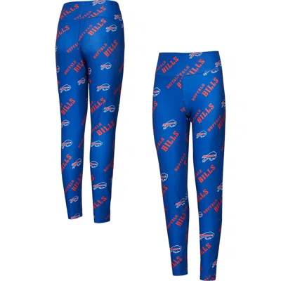 Concepts Sport Royal Buffalo Bills Breakthrough Allover Print Knit Leggings In Blue