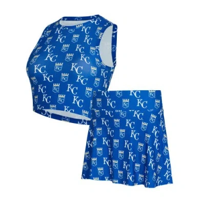 Concepts Sport Royal Kansas City Royals Knit Tank Top & Skort Set In Blue