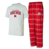 Concepts Sport Men's Rutgers Scarlet Knights T-shirt Pants Sleep Set In Scarlet