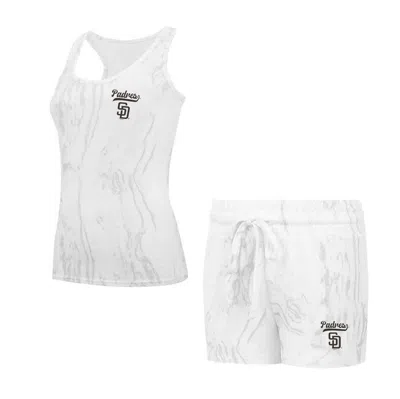Concepts Sport San Diego Padres Quartz Tank Top & Shorts Set In Cream