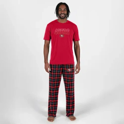 Concepts Sport Scarlet San Francisco 49ers Highland Sleep Set In Red