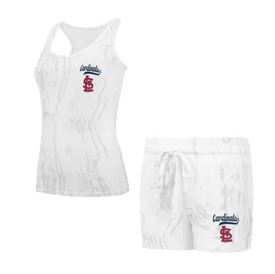 Concepts Sport St. Louis Cardinals Quartz Tank Top & Shorts Set In Cream