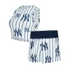 Concepts Sport White New York Yankees Pinstripe Record Tank & Short Set