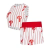 Concepts Sport Women's White Philadelphia Phillies Pinstripe Record Tank Short Set