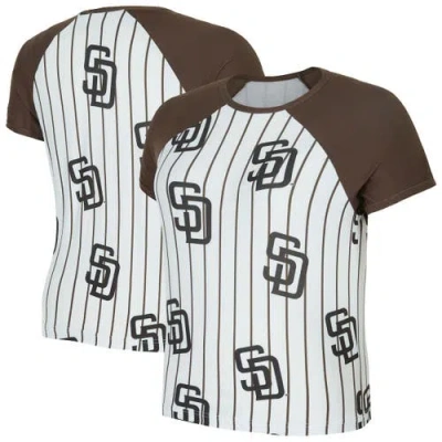 Concepts Sport White San Diego Padres Outbound Pinstripe Raglan T-shirt