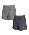 Concepts Sport Women's 2-pack Charcoal San Francisco 49ers Stripes And Solids Boxer Shorts Set In Gray