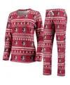 Concepts Sport Women's 2-piece Garnet Florida State Seminoles Holiday Long Sleeve Top And Pants Sleep Set In Burgundy