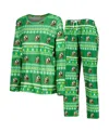 Concepts Sport Women's 2-piece Green Oregon Ducks Holiday Long Sleeve Top And Pants Sleep Set In Green
