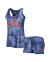 Concepts Sport Women's 2-piece Navy New England Patriots Billboard Scoop Neck Racerback Tank And Shorts Sleep Set In Blue