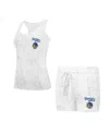 Concepts Sport Women's 2-piece White Golden State Warriors Quartz Tank Top And Shorts Set In White