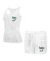 Concepts Sport Women's 2-piece White Philadelphia Eagles Plus Size Quartz Tank Top And Shorts Set In White