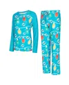 Concepts Sport Women's Aqua Miami Dolphins Garland Knit Raglan Long Sleeve Top And Pants Set In Multi