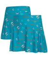 Concepts Sport Women's Aqua Miami Dolphins Mosaic Allover Print Skort In Blue