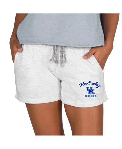 Concepts Sport Women's Ash Kentucky Wildcats Mainstream French Terry Tri-blend Shorts In Gray