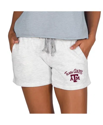 Concepts Sport Women's Ash Texas A&m Aggies Mainstream French Terry Tri-blend Shorts In Gray