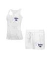 Concepts Sport Women's Baltimore Ravens Quartz Hacci Knit Tank Top Shorts Sleep Set In Multi