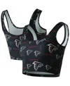 Concepts Sport Women's Black Atlanta Falcons Mosaic Allover Print Bralette In Black