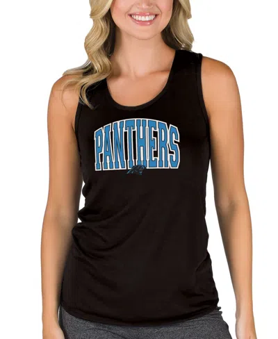 Concepts Sport Women's Black Carolina Panthers Marathon Racer Back Tank Top