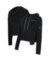 Concepts Sport Women's Black Inter Miami Cf Elevation Tri-blend Long Sleeve Pullover Hoodie In Black