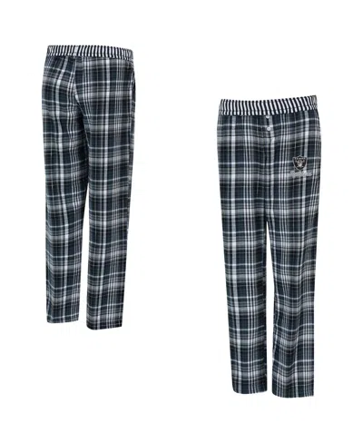Concepts Sport Women's Black Las Vegas Raiders Laney Plaid Tri-blend Pants In Multi